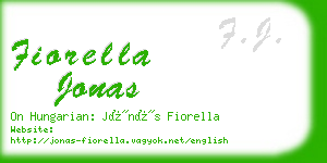 fiorella jonas business card